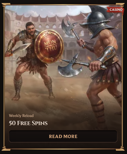Weekly reload and bonus cadence